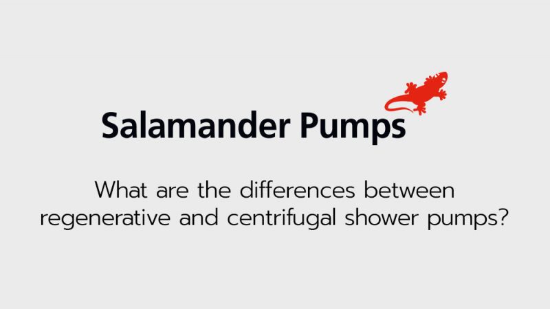 Difference between regenerative and centrifugal shower pumps