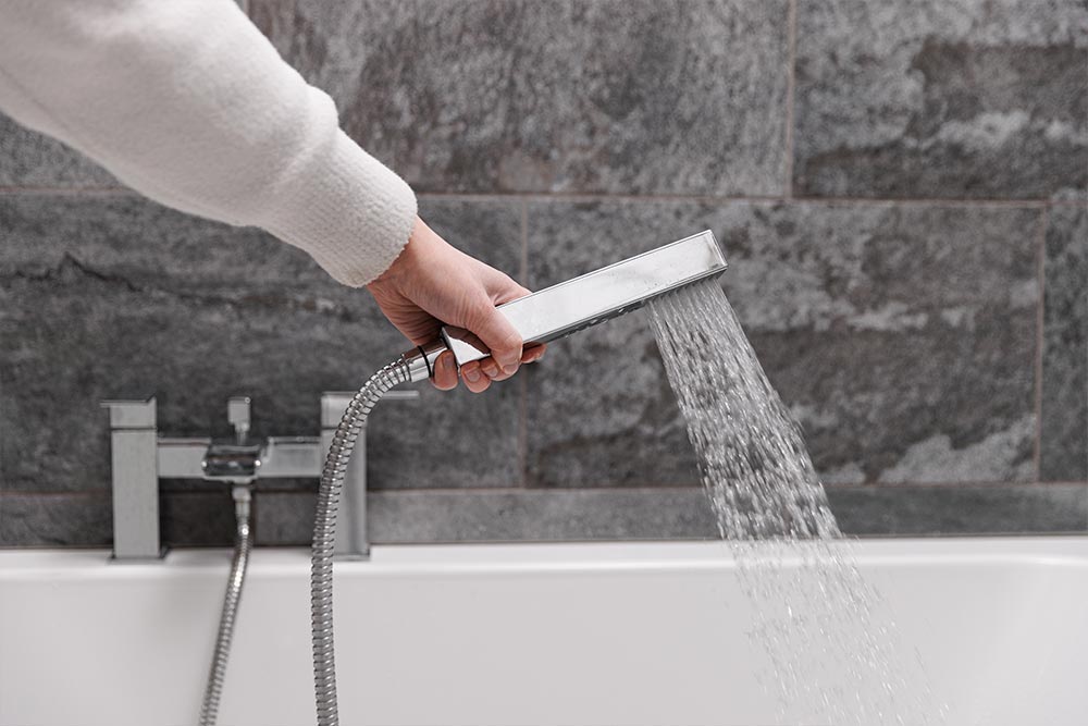 A powerful handheld shower head