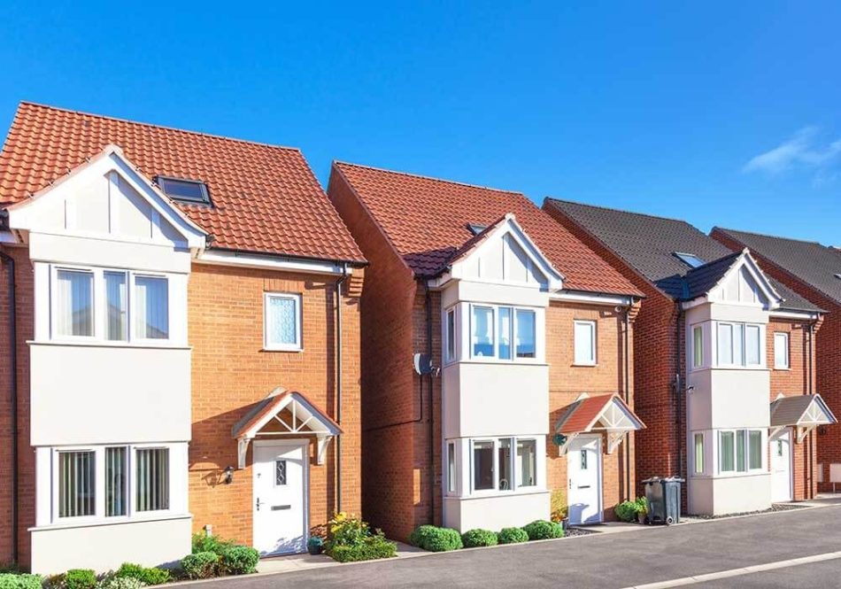 A row of semi-detached houses