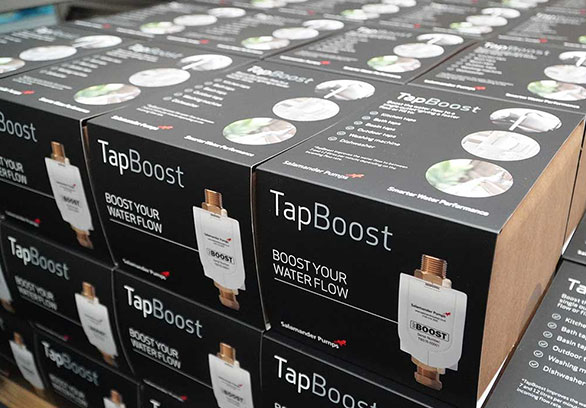 Pallet of TapBoost at Salamander Pumps