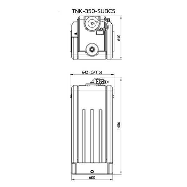 TankBoost CAT5 350L dimensions diagram