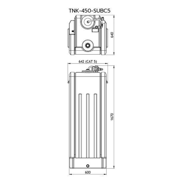 The dimensions of a Tankboost product