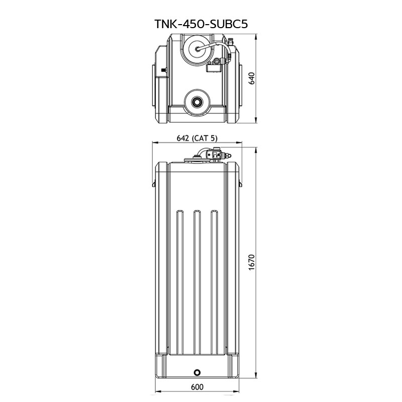 The dimensions of a Tankboost product